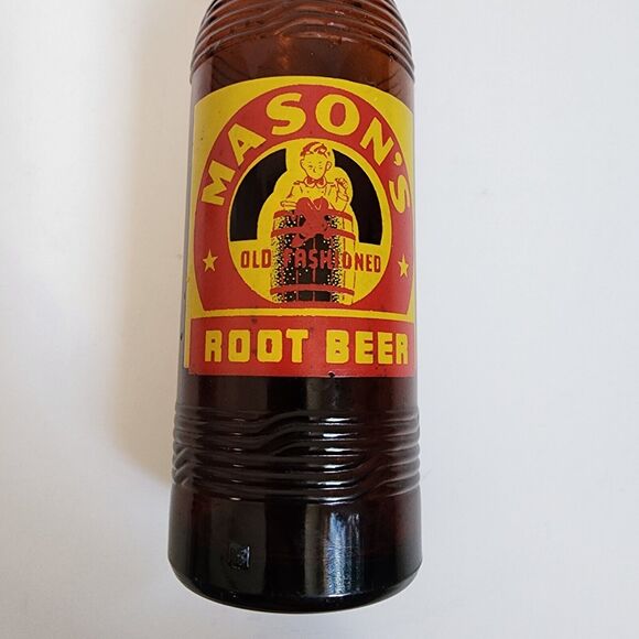 Mason's Root Beer Bottle Brown Glass Soda Pop 10 fl oz Vintage - Picture 5 of 9